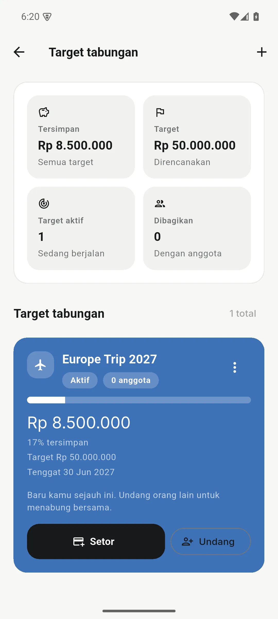 Affluena mobile savings goals